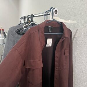 Forever 21 Men's Dark Brown Shirt Jacket